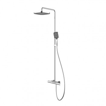 система душевая IDDIS SpaHome 260х260х65мм смеситель для ванны/душа с термостатом  хром глянцевый