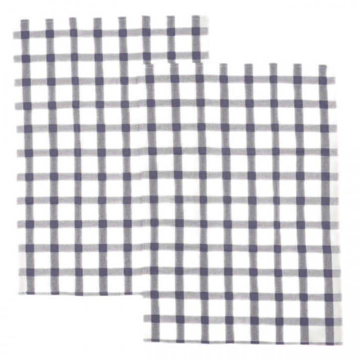 комплект полотенец кухонных TODELIA 50х70см 2шт клетка серая, арт. MT-14