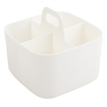 органайзер TODELIA 4 секции 16,3х16,3х15см пластик белый