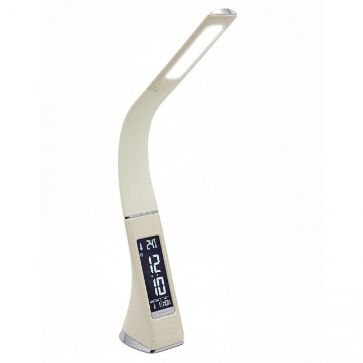 лампа настольная светодиодная ARTSTYLE LED 6Вт с димером и часами бежевый