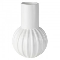 ваза TODELIA Гармоника 27см керамика белая