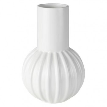 ваза TODELIA Гармоника 27см керамика белая