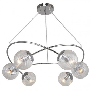 люстра подвесная ESCADA Molecule 6х40Вт Е14 хром