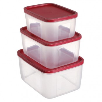набор контейнеров TODELIA 3шт 3,7л, 1,8л, 1,08л прямоугольный пластик