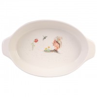 форма для запекания TODELIA Лесная сказка 32,6х20х6,4см овальная фарфор