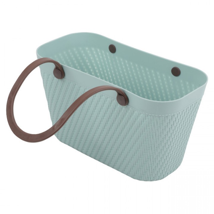 корзина-сумка TODELIA 30х15,5х17,3см 5,5л пластик, ТПР-резина голубая