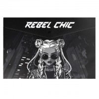 папка для тетрадей Девушка с косами А4 180 мкм чёрный полипропилен