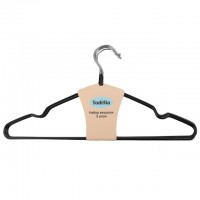 набор вешалок TODELIA 5шт 40см универсальные для легкой одежды металл с ПВХ покрытием черный