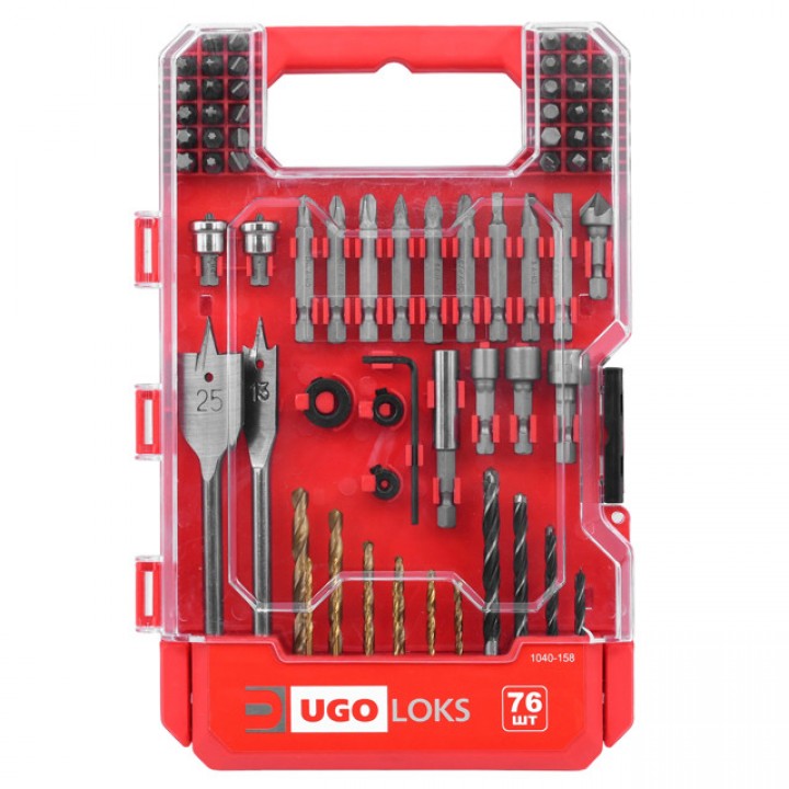 набор бит UGO LOKS 76 предметов с держателем