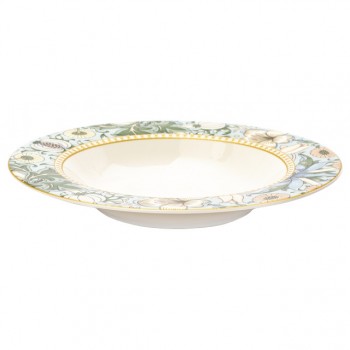 тарелка FIORETTA Flowers 21.8см глубокая фарфор