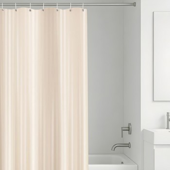 занавеска для ванной OFELIS 180х180см полиэстер желтая полоска