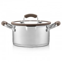 кастрюля ESPRADO Sense 2,5л 18см нерж.сталь стеклянная крышка индукция