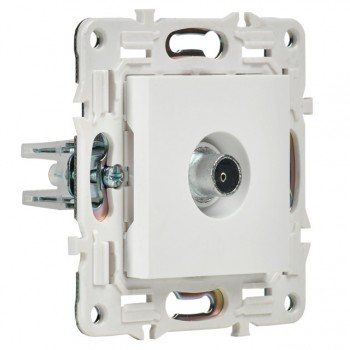 розетка TV оконечная IEK Skandy арктический белый