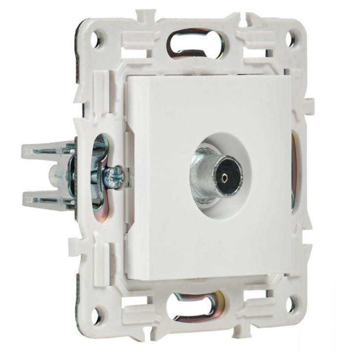 розетка TV оконечная IEK Skandy арктический белый