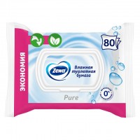 бумага туалетная Zewa Pure влажная 80шт