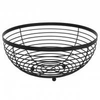 фруктовница TODELIA Black 30х30х14,5см круглая нерж.сталь