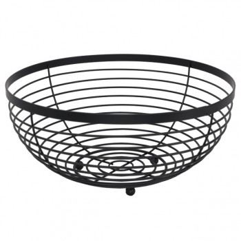 фруктовница TODELIA Black 30х30х14,5см круглая нерж.сталь