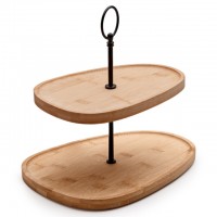 горка APOLLO Formaje 2-х ярусная 22х16см/26х20см  бамбук