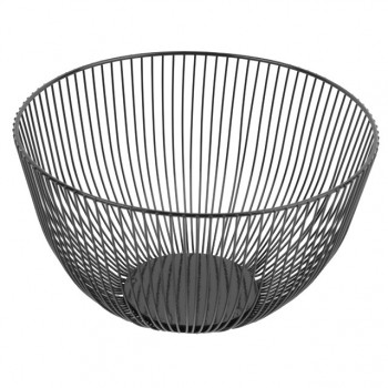 фруктовница TODELIA 24,5х24,5х14см железо черная