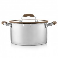 кастрюля ESPRADO Sense 5,8л 24см нерж.сталь стеклянная крышка индукция