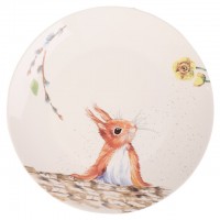 тарелка TODELIA Лесная сказка 27,5см обеденная фарфор