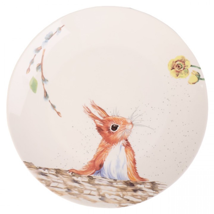 тарелка TODELIA Лесная сказка 27,5см обеденная фарфор