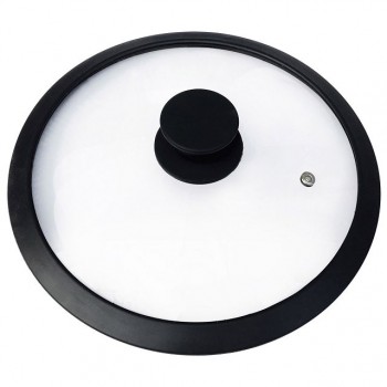 крышка MALLONY 24см стекло, силиконовый ободок паровыпуск