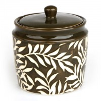 контейнер для аксессуаров VITARTA Print керамика коричневый