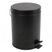 контейнер для мусора TODELIA 5л круглый с педалью круглый нерж. сталь, пластик черный