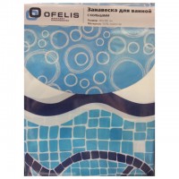 занавеска для ванной OFELIS Рыбки 180х180см полиэстер
