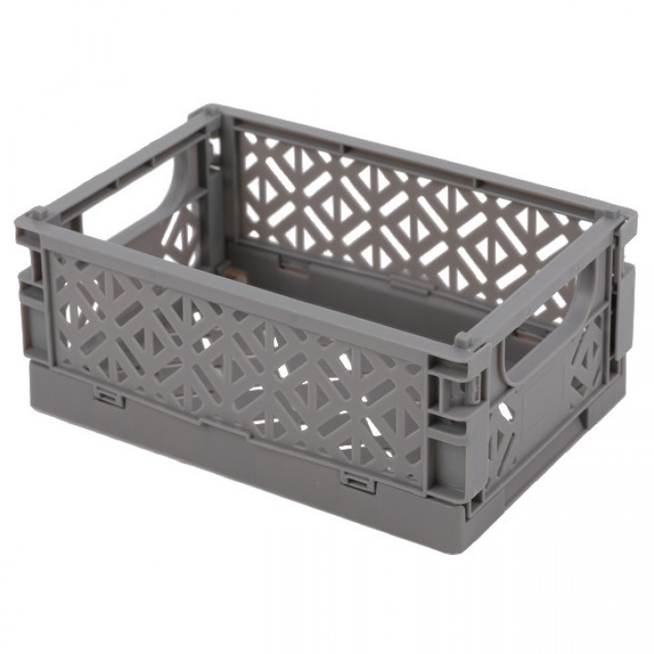 корзина TODELIA складная 14,5х10х6см 0,87л пластик серая