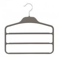 вешалка для брюк TODELIA Soft Touch 36,5см 3 уровня пластик, резиновое покрытие