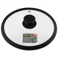 крышка MALLONY 22см стекло, силиконовый ободок паровыпуск