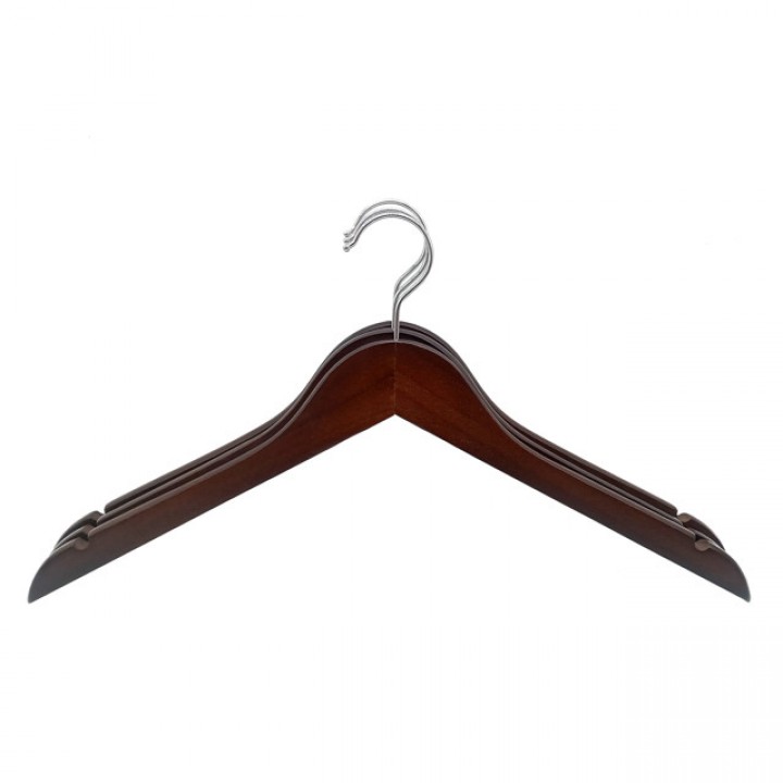 набор вешалок TODELIA 3шт 44,5см универсальные с выемками дерево