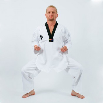 Кимоно taekwondo wtf "new china ultralight fabric", без пояса, Белый Green Hill