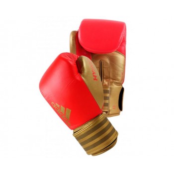 Перчатки боксерские Hybrid 200 красно-золотые, 10 унций Adidas