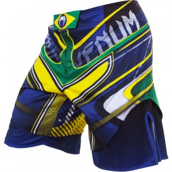 Шорты ММА Venum Brazilian Hero Fight Shorts - Yellow/Blue/Green Venum