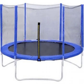 Батут DFC Trampoline Fitness 14ft наружн.сетка, синий (427см)(два короба)