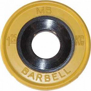 Диск олимпийский MB Barbell 51 мм. 1.25 кг. желтый ''Евро-Классик''