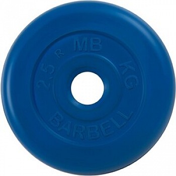 Диск обрезиненный MB Barbell 26 мм. 2.5 кг. синий ''Стандарт''