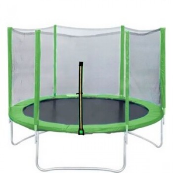 Батут DFC Trampoline Fitness 14ft наружн.сетка, св.зеленый (427см)