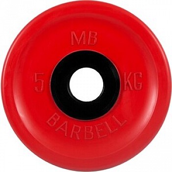 Диск олимпийский MB Barbell 51 мм. 5 кг. красный ''Евро-Классик''