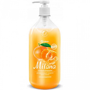 Жидкое мыло GRASS Milana Сочный мандарин увлажняещее, 1 л(125639)